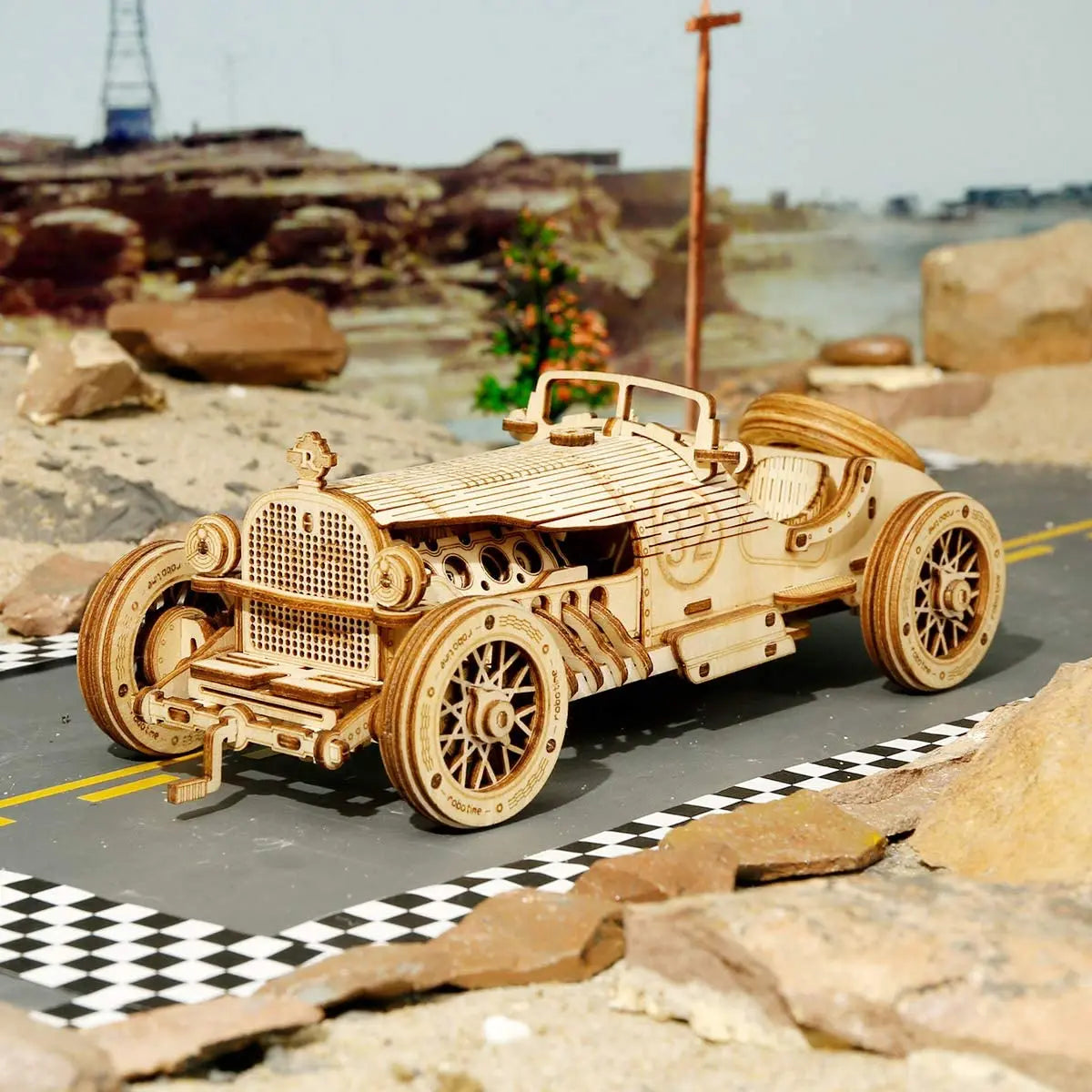 Wooden Retro Car